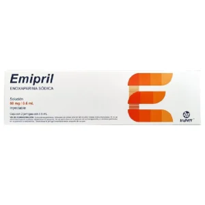 EMIPRIL 60MG/0.6ML SOL INY C/2 JERINGAS PRELLENADAS *MVE* PE