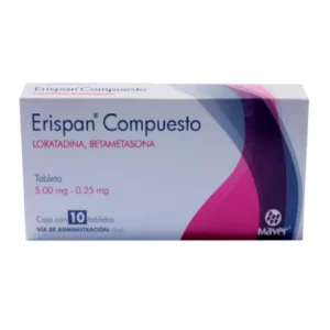 ERISPAN COMPUESTO 5.0/0.25MG TAB C/10 *MVE*