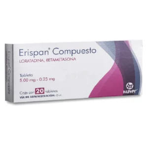 ERISPAN COMPUESTO 5.0/0.25MG TAB C/20 *MVE*N