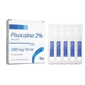 PISACAINA 2% 200MG/10ML C/10 AMP 10ML *PIS*