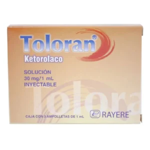 TOLORAN 30MG/1ML. SOL. INY. C/3 *RAY*