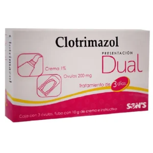 CLOTRIMAZOL DUAL 1%/10GR OVULO-CREMA C/3 10GR. *QSO*OF