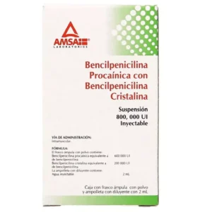 BENCILPENICILINA 800,000UI/2ML SOL INY C/1 *ANT*