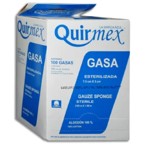 GASA ESTERIL 7.5X5CM C/100 *QRM* AZUL