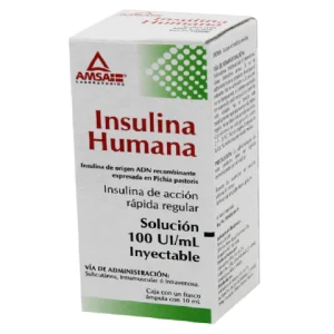 REFRI-INSULINA HUMANA ACCION RAPIDA REGULAR ADN 100UI/1ML SOL INY 10ML*ANT*