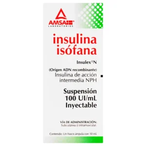 REFRI-INSULINA HUMANA ISOFANA ACCION INTERMEDIA NPH 100UI/1ML SOL INY 10ML*ANT*