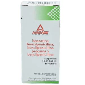 BENZATINA BENCILPENICILINA PROCAINA 1 200 000UI(BENCELIN COMBINADO) SOL INY IM FCO AMP*A
