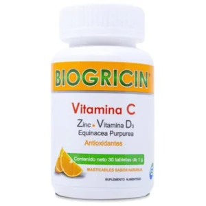 BIOGRICIN 1000MG TAB MAST C/30 *BQM* SABOR NARANJA