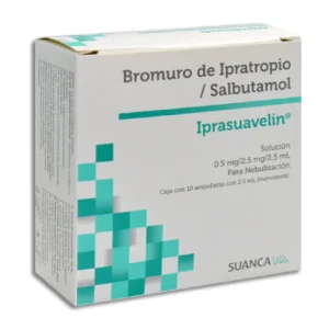 IPRASUAVELIN 0.5/2.5MG/2.5ML AMPOLLETAS C/10 *SUA* P/NEBULIZAR