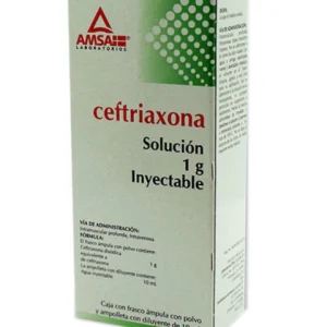 CEFTRIAXONA 1GR/10ML SOL INY IV C/1 *ANT*PE L