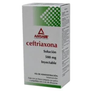 CEFTRIAXONA 500MG/2ML SOL INY I.M. C/1 *ANT* L