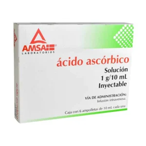 ACIDO ASCORBICO 1GR SOL INY AMP C/6*ANT*(AMSAC)