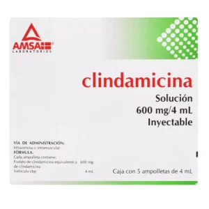 CLINDAMICINA 600MG/4ML SOL INY C/5 *ANT*