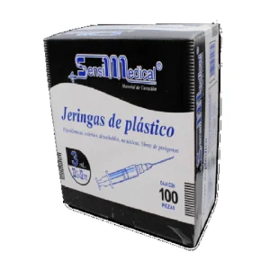 JERINGA NEGRA 3ML.(22X32MM) C/100*JAY*