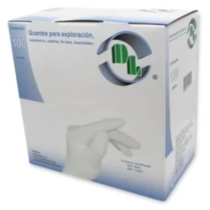 GUANTE DE LATEX EST P/EXPL MED CAJA C/100 PZAS *DEN*