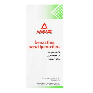 BENZATINA BENCILPENICILINA 1,200,000UI/5ML SOL INY C/1 (BENCELIN SIMPLE)*ANT*