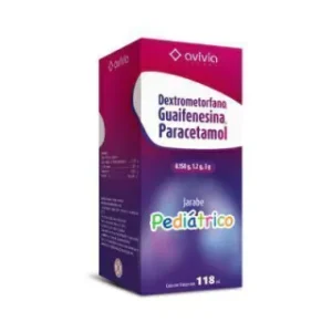 DEXTROMETORFANO/GUAIFENESINA/PARACETAMOL 0.150G/1.2G/3G JBE FCO 118ML*AVI*