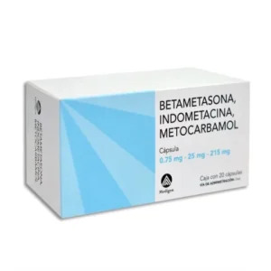 BETAMETASONA/INDOMETACINA/METOCARBAMOL 0.75MG/25MG/215MG CAP C/20 *MVE* PE