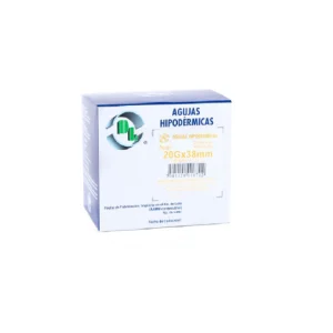 AGUJA HIPODERMICA AMARILLA 20X38MM CAJA C/100 *DEN*