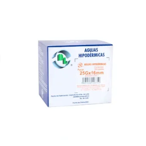 AGUJA HIPODERMICA NARANJA 25X16MM CAJA C/100 *DEN*