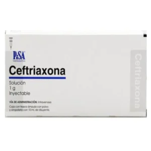 CEFTRIAXONA 1GR/10ML SOL INY IV C/1 *PIS*