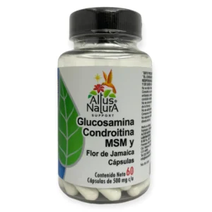 GLUCOSAMINA/CONDROITINA/MSM/FLOR DE JAMAICA 500MG CAP C/60 *ATN*