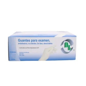 GUANTE DE LATEX NO EST P/EXP MED CAJA C/100 PZAS *DEN*