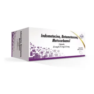 INDOMETACINA/BETAMETASONA/METOCARBAMOL 25MG/0.75MG/215MG CAP C/20*ULT* GEN