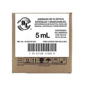 JERINGA NEGRA 5ML.(22X32MM) CAJA C/100 *DL*