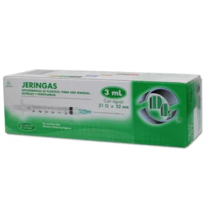 JERINGA VERDE 3ML.(21X32MM) CAJA C/5 *DEN*