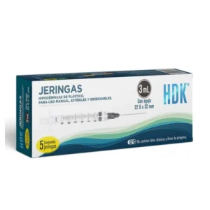JERINGA NEGRA 3ML.(22X32MM) CAJA C/5 *DEN*