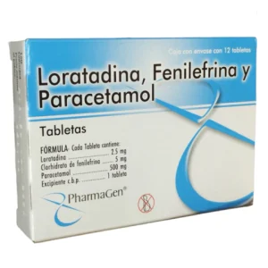 LORATADINA/FENILEFRINA/PARACETAMOL 2.5/5/500MG TAB C/12 *PHG*