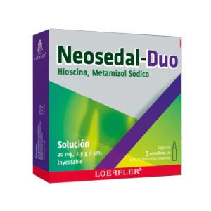 NEOSEDAL DUO 20MG/2.5MG SOL INY C/5 AMP*LOE*IM/IV