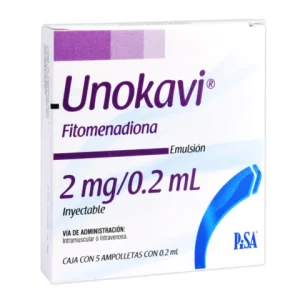 UNOKAVI 2MG/0.2ML SOL INY C/5 *PIS*